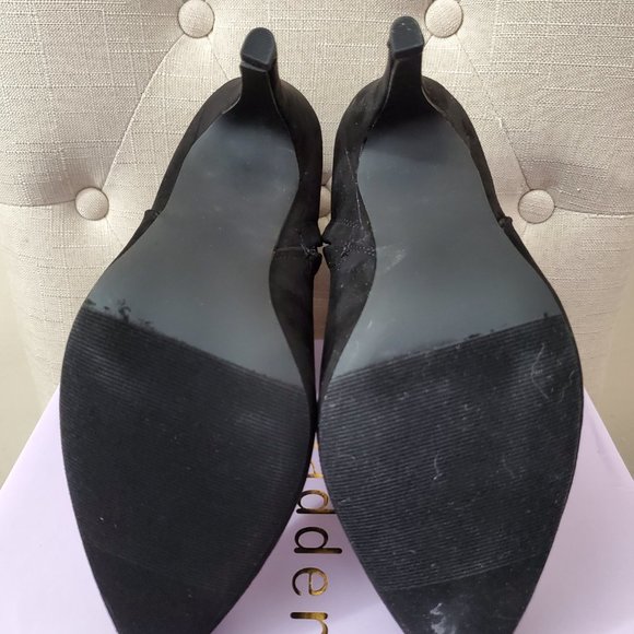 Madden Girl "Sally" black suede high-heel booties - Picture 5 of 6